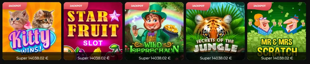 Sezione giochi con jackpot progressivo sul Casinò Winorama con montepremi in accumulo
