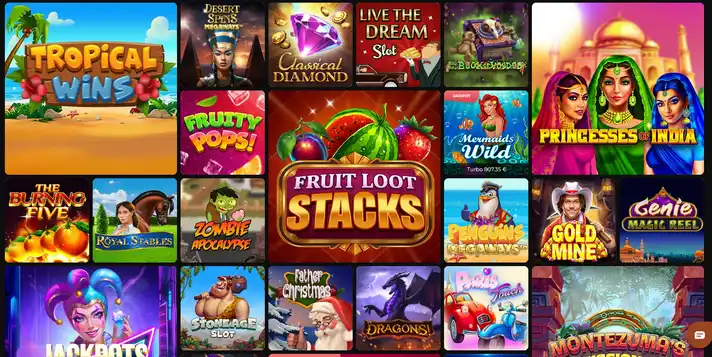 Pagina slot sul sito Winorama con titoli slot in evidenza e sezioni di gioco organizzate